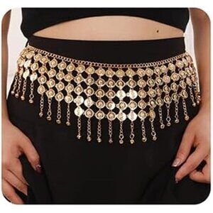 ✨ Dainty Layered Waist Chain | Boho Belly Jewelry | Festival & Party Body Chain